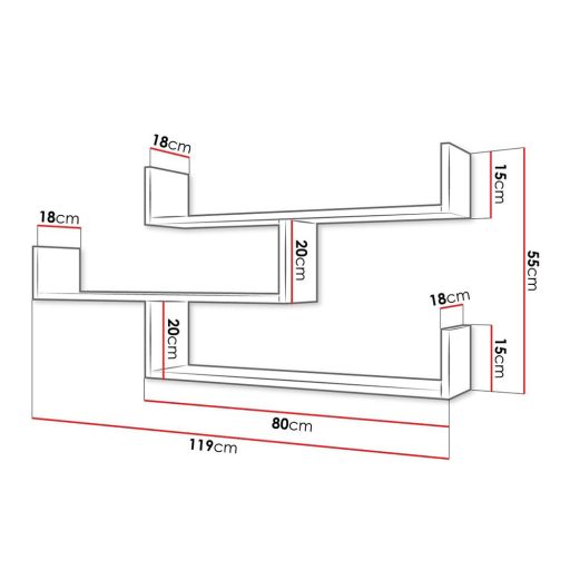 Fali-polc-119x18x55cm-feher-FUR1962-3 -primbutorHU