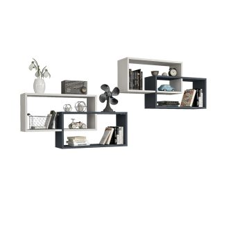1db-fali-polc-104x22x45cm-feher-fekete-GR-01 -primbutorHU
