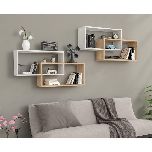 1db-fali-polc-104x22x45cm-feher-barna-GR-03 -primbutorHU