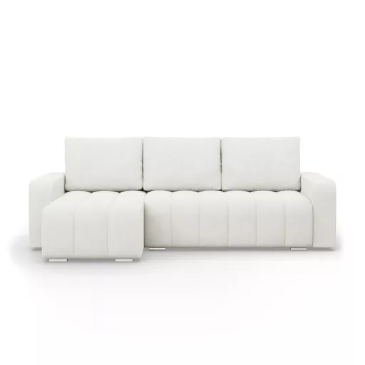 Modena sarokkanapé, bouclé, univerzális oldal, krém