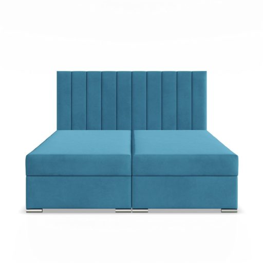 Agen ágy, bársony, 140 x 200, ágyneműtartóval, zöld