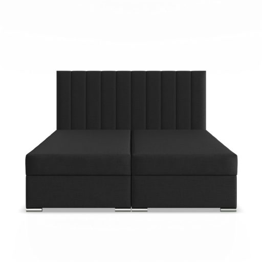 Agen ágy, szövet, 140 x 200, ágyneműtartóval, fekete