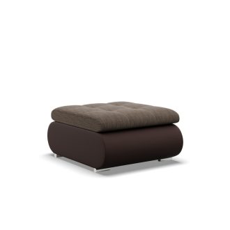 Tokio puff, fonott + műbőr, barna