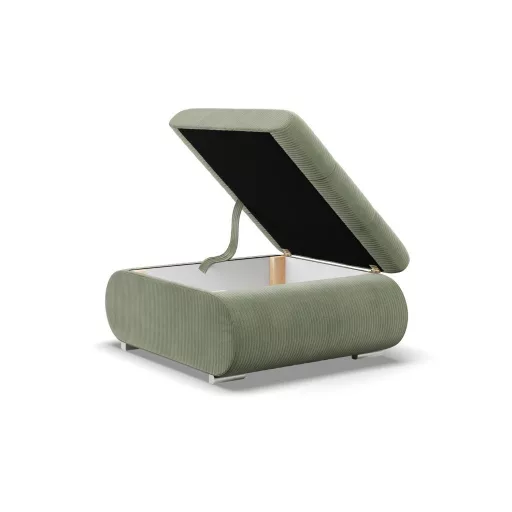 Tokio puff, kordbársony, zöld