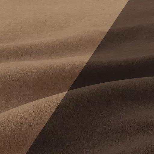 Grande sarokkanapé polcokkal, polc a jobb karfaban, jobboldali, szövet anyag, hab töltet, barna