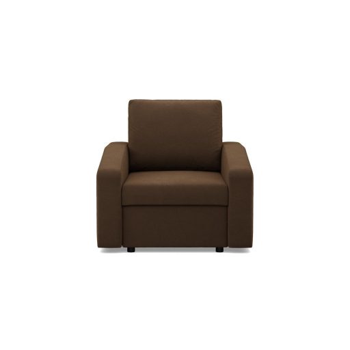 Zeus fotel, döntött kartámasz, szövet anyag, bonell töltet, barna