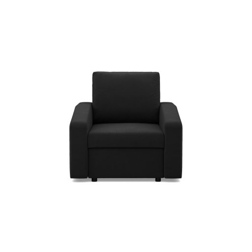 Zeus fotel, döntött kartámasz, szövet anyag, bonell töltet, fekete