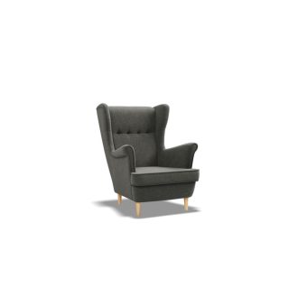 Uszak Mini fotel, fonott, fekete
