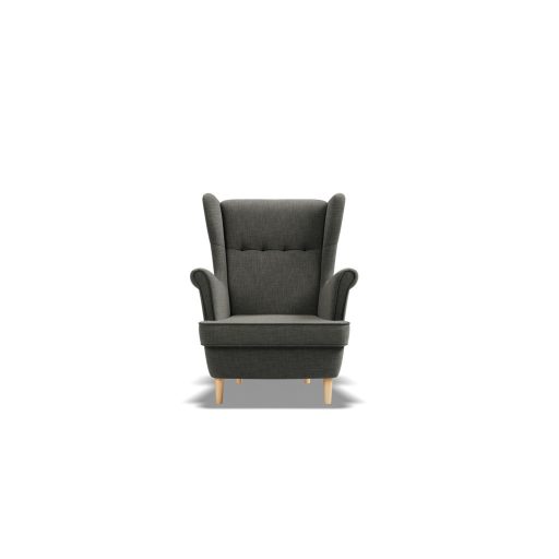 Uszak Mini fotel, fonott, fekete