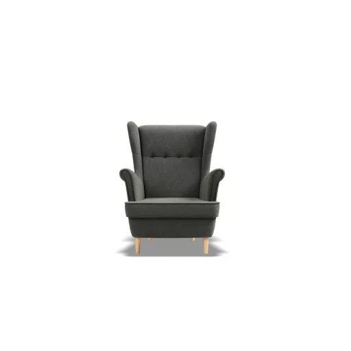 Uszak Mini fotel, fonott, fekete