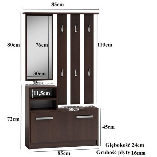 GAR előszobafal, fehér