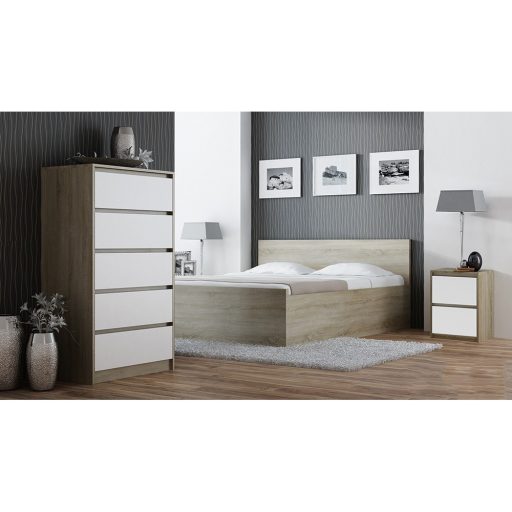 K2 MIX éjjeliszekrény, sonoma-, fehér