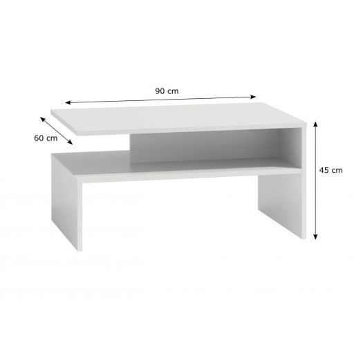 Boston dohányzóasztal, fehér