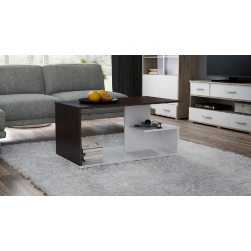 Dallas MIX dohányzóasztal, wenge- fehér