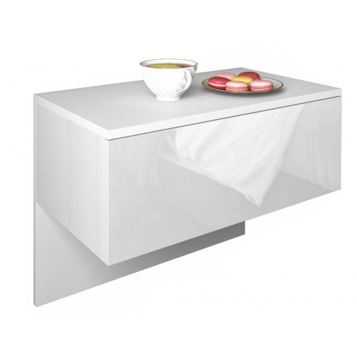 Lili éjjeliszekrény, fehér- fényes fehér