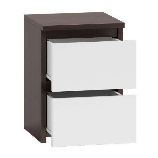 M2 MIX éjjeliszekrény, fehér- wenge