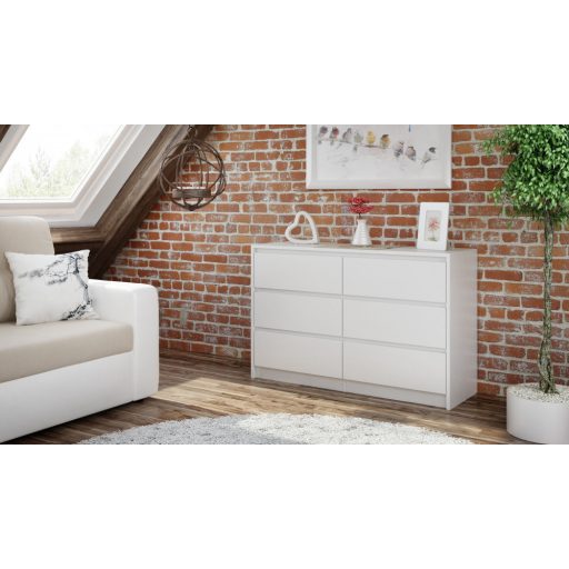 K120 2X3 komód, fehér