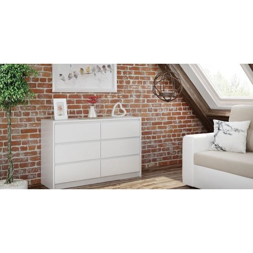 K120 2X3 komód, fehér
