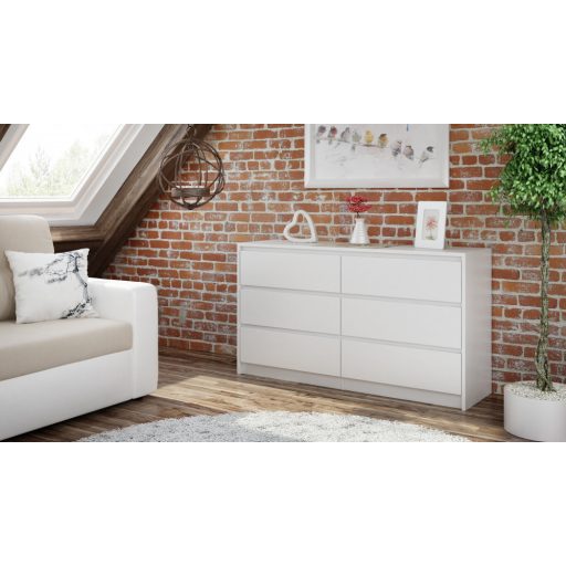 K140 2X3 komód, fehér