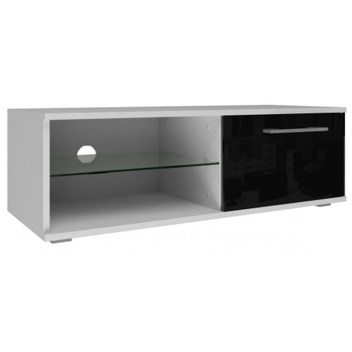 Sandy MIX TV állvány, fehér, fényes fekete