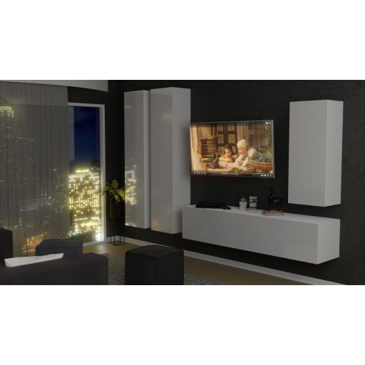 Vida 2 TV állvány, fényes fehér