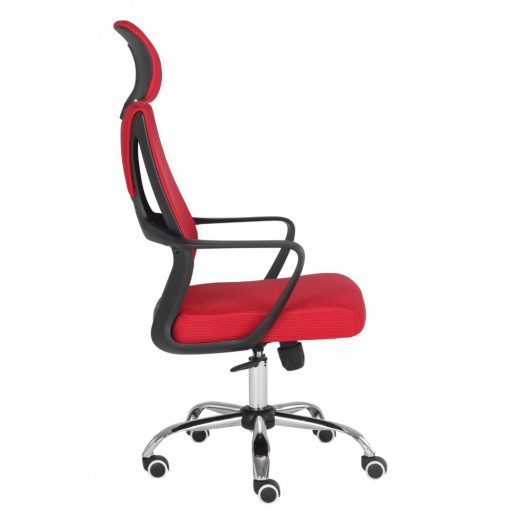 Forgó irodai szék, Nigel, szövet, piros