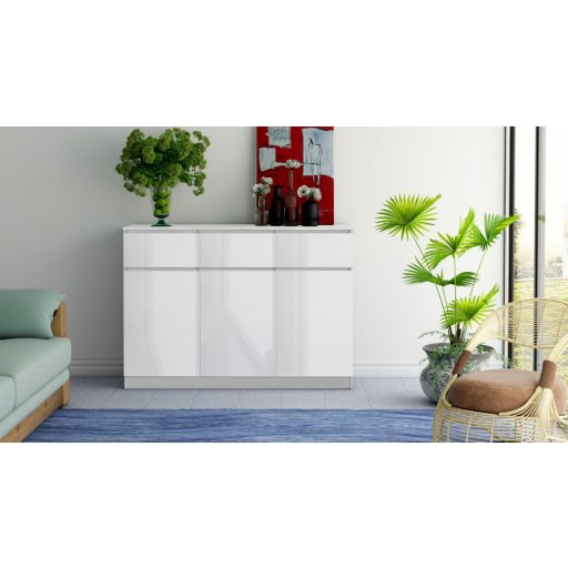 3D3S komód, fényes fehér