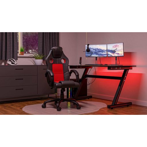 Enzo irodai forgószék, piros-fekete