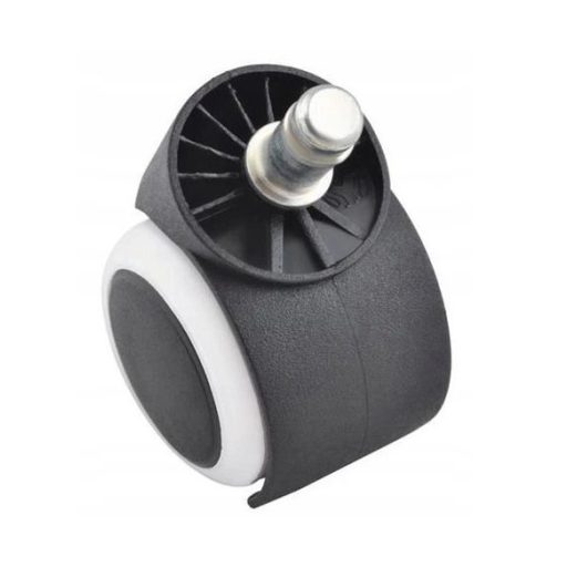 Kerekek irodai székhez, forgószékhez, (5db-készlet), fekete-fehér