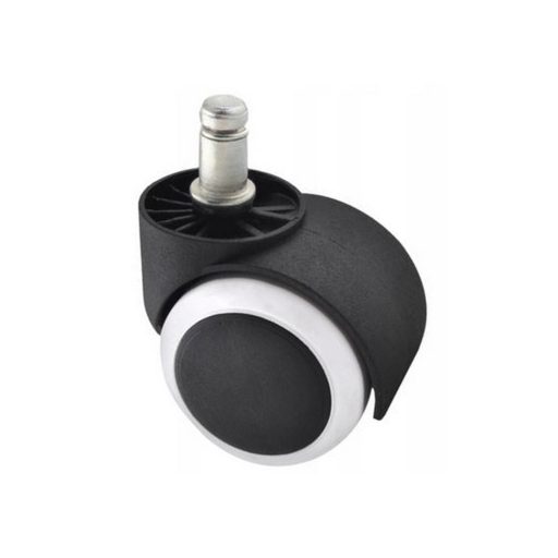 Kerekek irodai székhez, forgószékhez, (5db-készlet), fekete-fehér