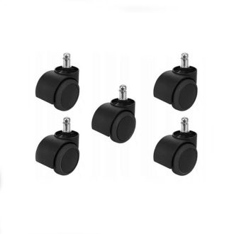   Kerekek irodai székhez, forgószékhez, (5db-készlet), fekete
