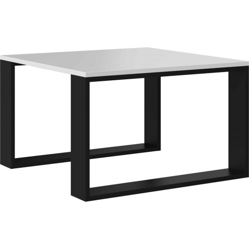 Modern Mini dohányzóasztal, fehér-fekete