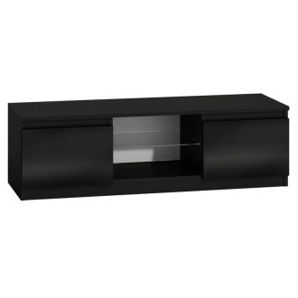 RTV140 TV állvány, LED világítással, fényes fekete 