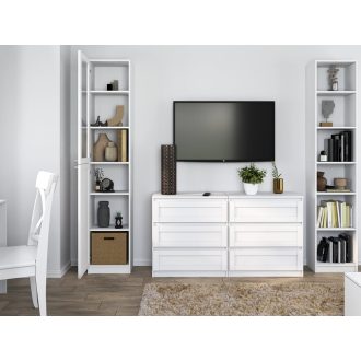   MIX IGA 120 szekrény, 1 tükörrel, 61x120x200 cm, antracit-tölgy