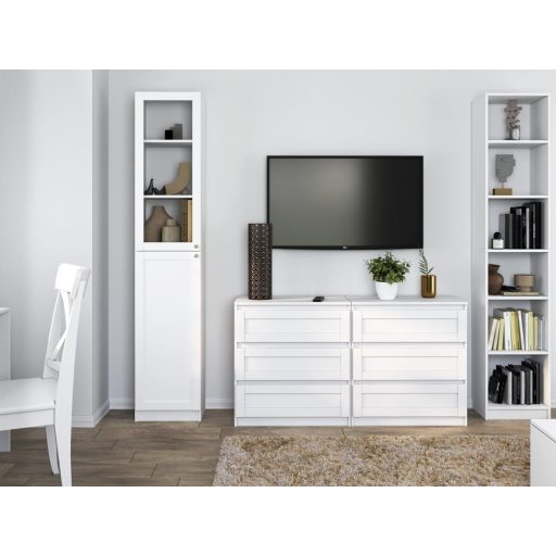 MIX IGA 120 szekrény, 1 tükörrel, 61x120x200 cm, antracit-tölgy