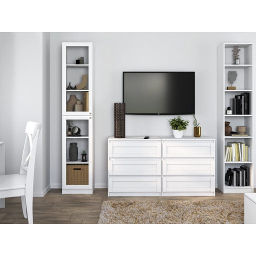 MIX IGA 120 szekrény, 2 tükörrel, 61x120x200 cm, antracit-tölgy