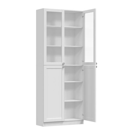 PAFOS W80/2SH polcos szekrény 200x80, 80.5x200x31 cm, fehér