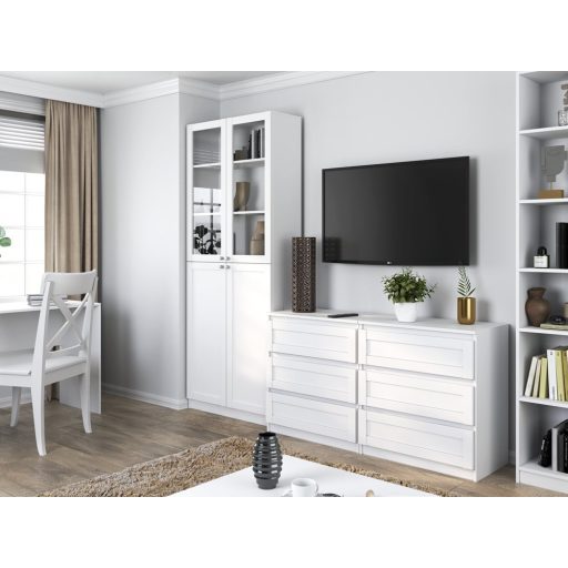 PAFOS W80/2SH polcos szekrény 200x80, 80.5x200x31 cm, fehér
