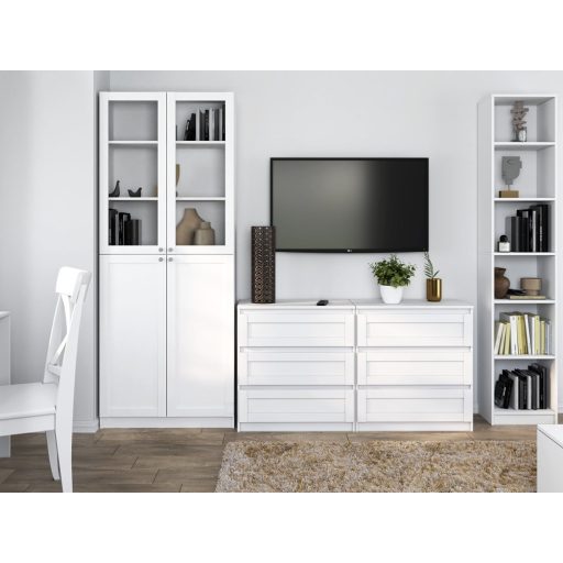 PAFOS W80/2SH polcos szekrény 200x80, 80.5x200x31 cm, fehér