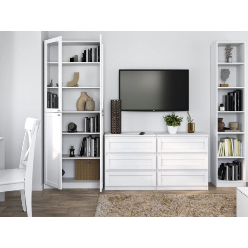 PAFOS W80/2SH polcos szekrény 200x80, 80.5x200x31 cm, fehér