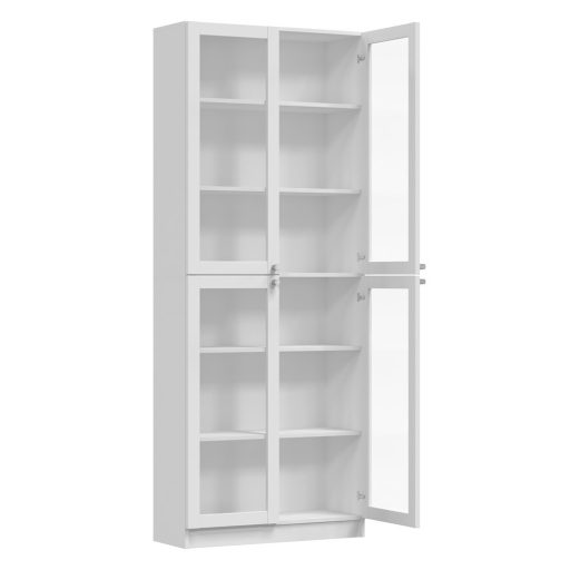 PAFOS W80/4S polcos szekrény 200x80, 80.5x200x31 cm, fehér