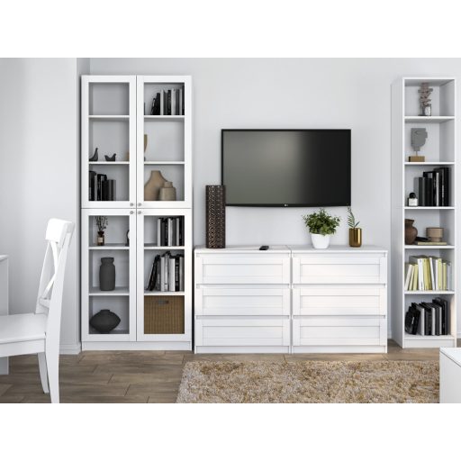 PAFOS W80/4S polcos szekrény 200x80, 80.5x200x31 cm, fehér