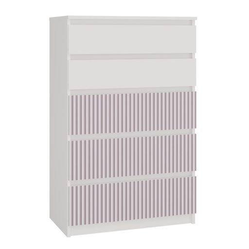 MIX M5 ARTEO komód 109, 70x109.5x40 cm, fehér-rózsaszín