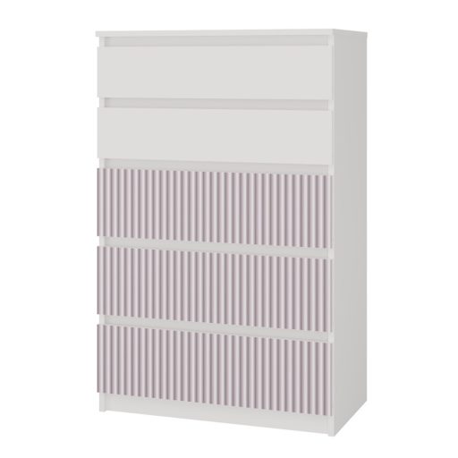 MIX M5 ARTEO komód 109, 70x109.5x40 cm, fehér-rózsaszín