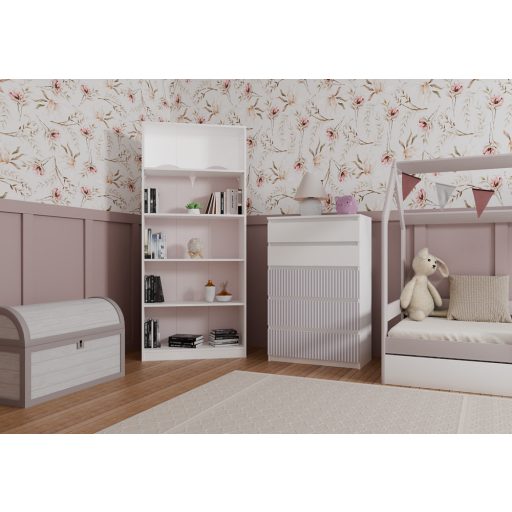 MIX M5 ARTEO komód 109, 70x109.5x40 cm, fehér-rózsaszín
