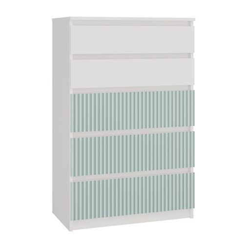 MIX M5 ARTEO komód 109, 70x109.5x40 cm, fehér-mentazöld