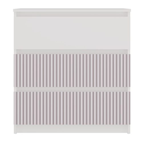 MIX M3 ARTEO komód, 70x75x40 cm, fehér-rózsaszín