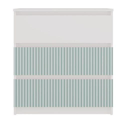 MIX M3 ARTEO komód, 70x75x40 cm, fehér-mentazöld