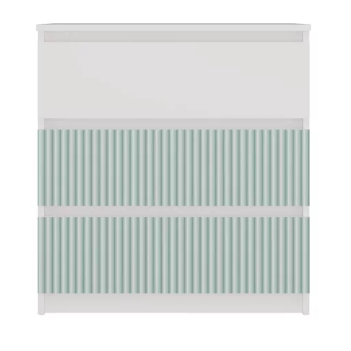 MIX M3 ARTEO komód, 70x75x40 cm, fehér-mentazöld