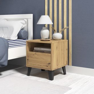 Scandi 1S komód, 40x45.5x39 cm, tölgy